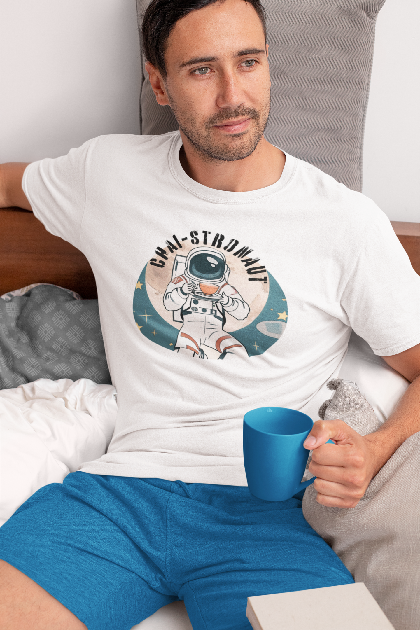 Bilkool Chai-stronaut Cotton Half Sleeve T-Shirt