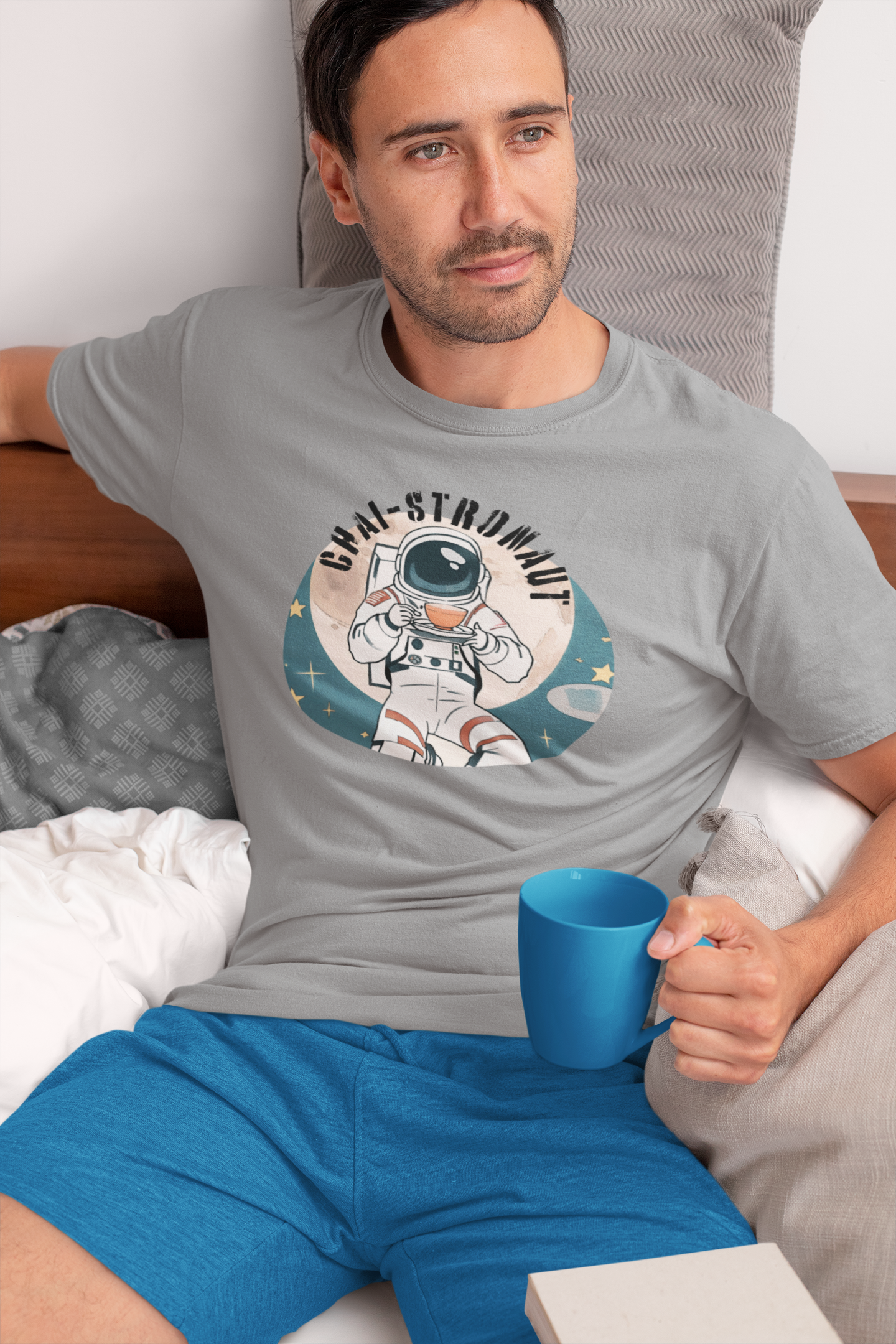 Bilkool Chai-stronaut Cotton Half Sleeve T-Shirt