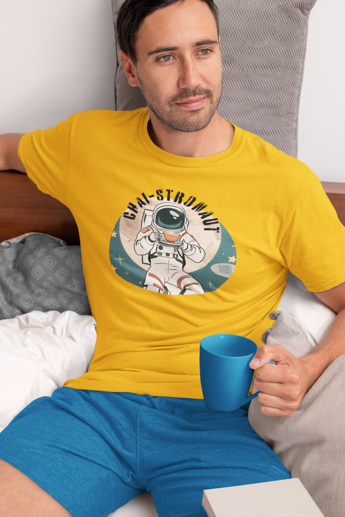 Bilkool Chai-stronaut Cotton Half Sleeve T-Shirt