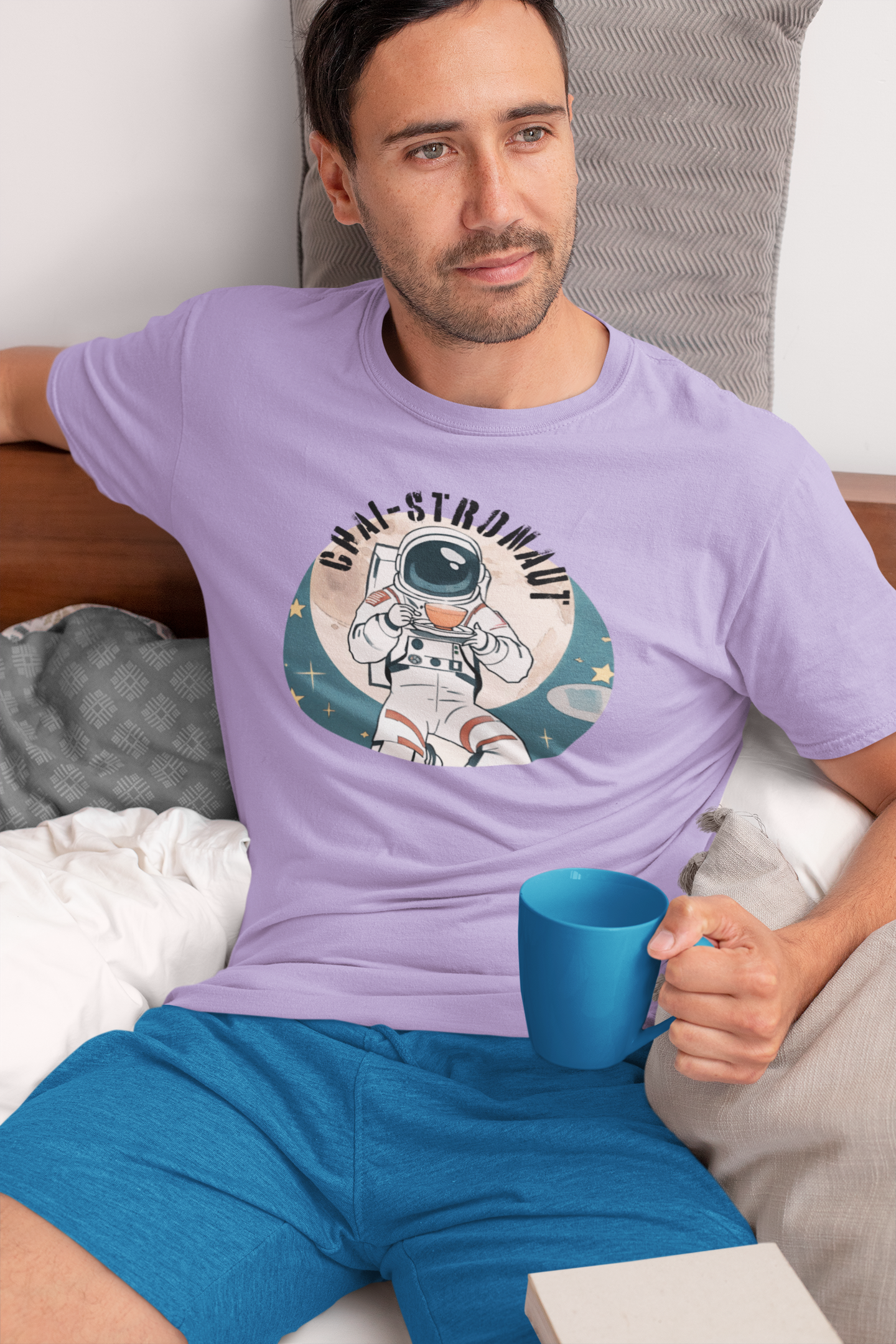 Bilkool Chai-stronaut Cotton Half Sleeve T-Shirt