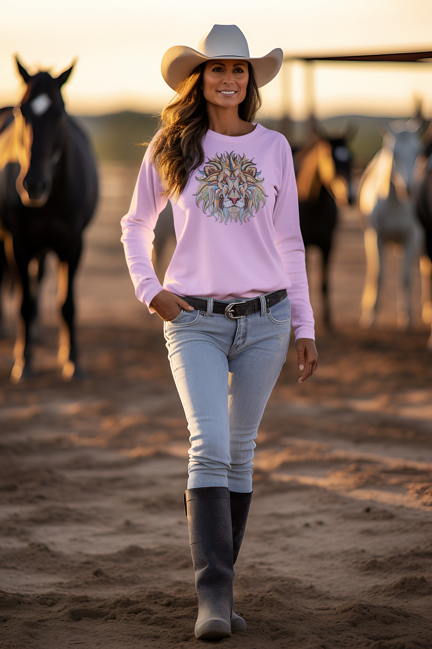 Bilkool Ethnic Lion Cotton Sweatshirt