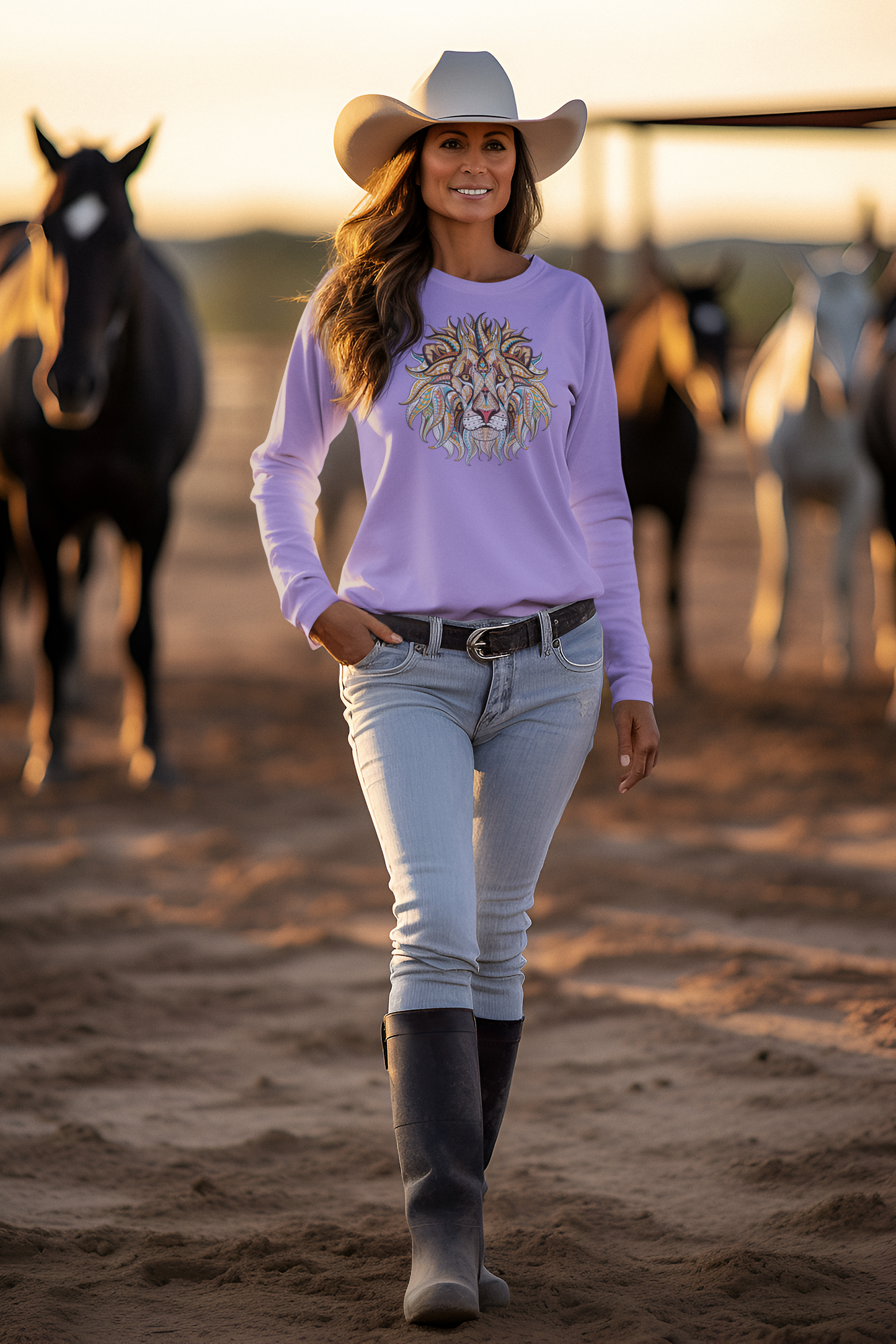 Bilkool Ethnic Lion Cotton Sweatshirt