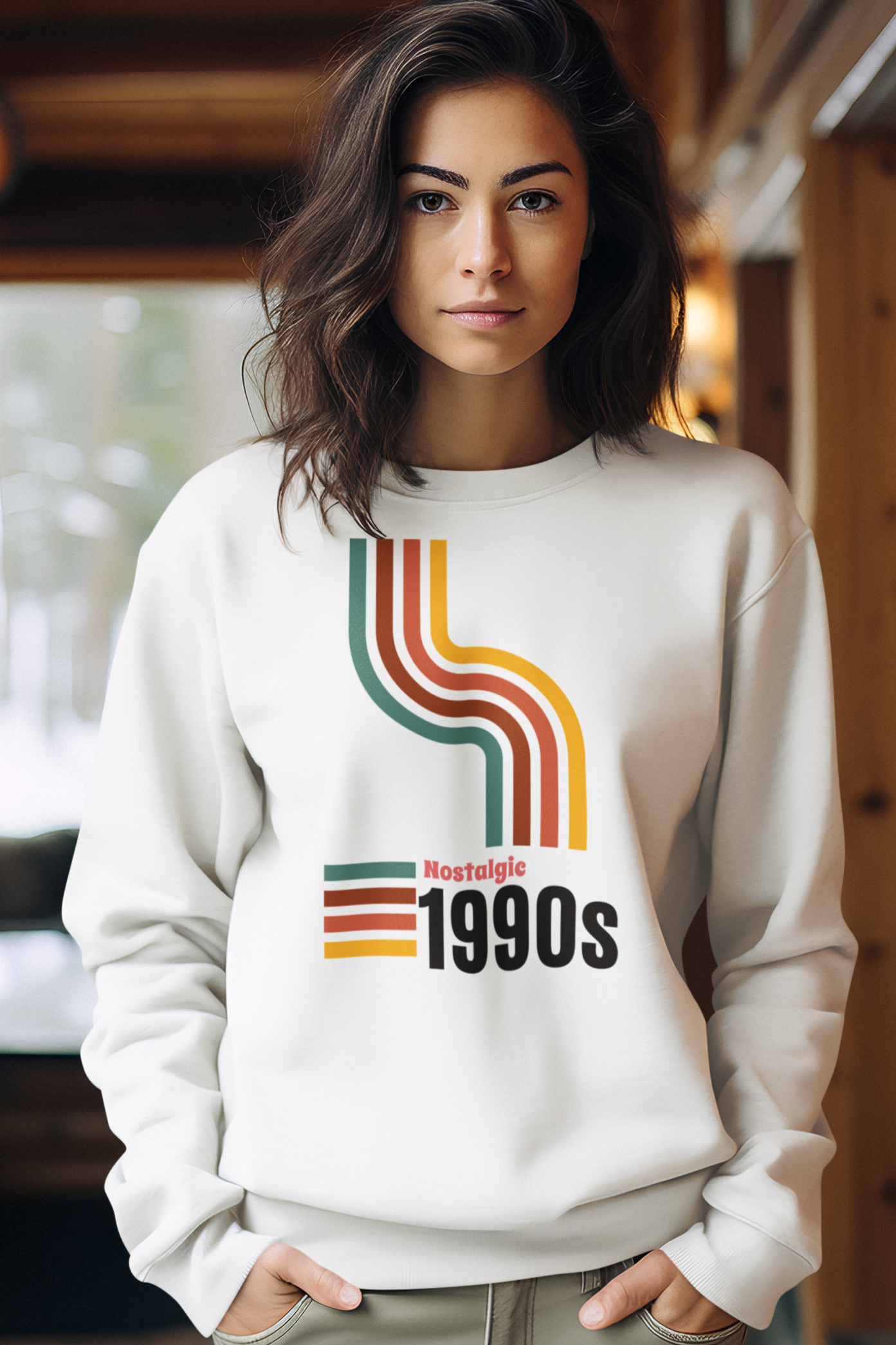 Bilkool Nostalgic 1990s Cotton Sweatshirt
