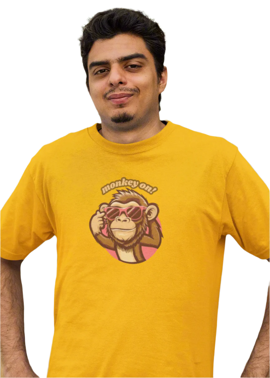 Bilkool monkey on Half Sleeve T-Shirt