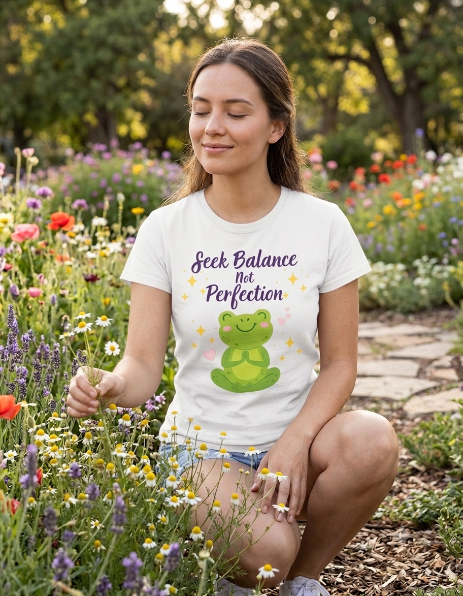 Seek Balance Not Perfection Half-Sleeve Tshirt