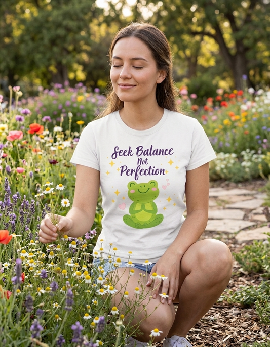 Seek Balance Not Perfection Half-Sleeve Tshirt