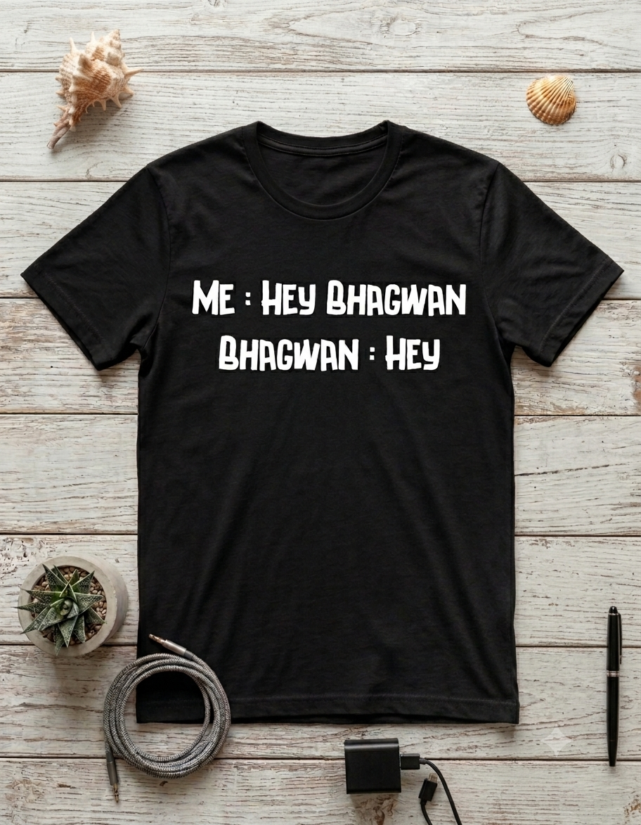 Hey Bhagwan Half-Sleeve Tshirt