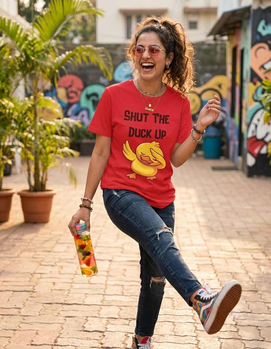 Shut The Duck Up Half-sleeve T-shirt