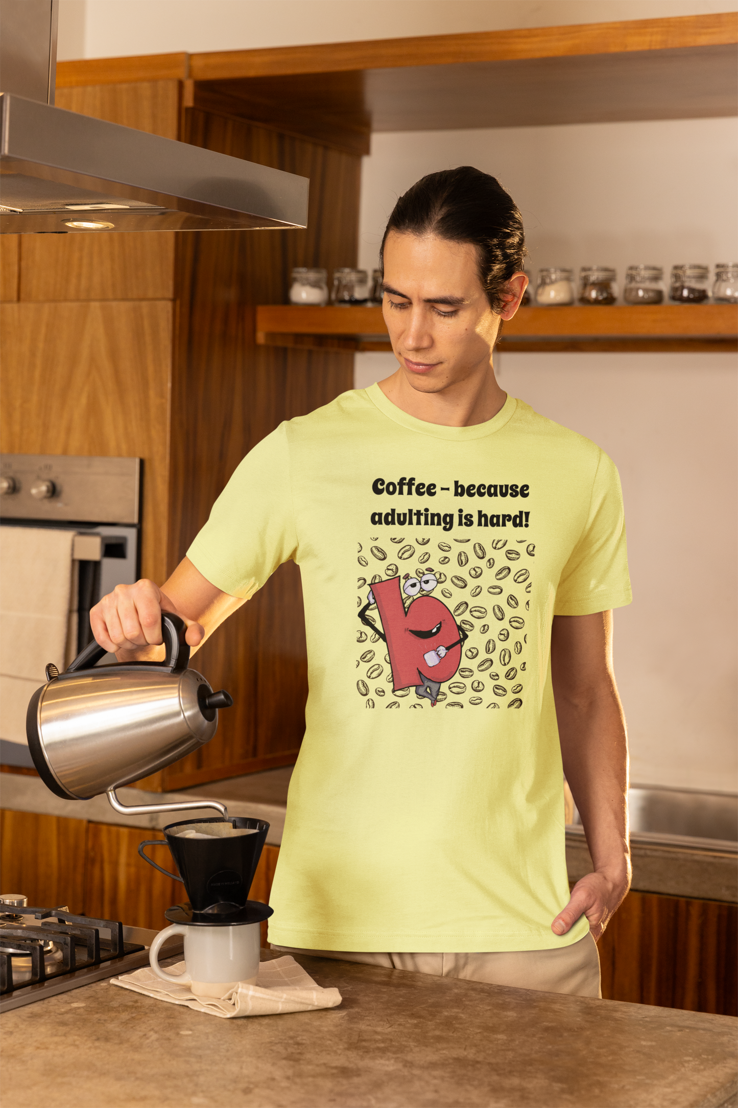 Bilkool Coffee Adulting Cotton Half Sleeve T-Shirt