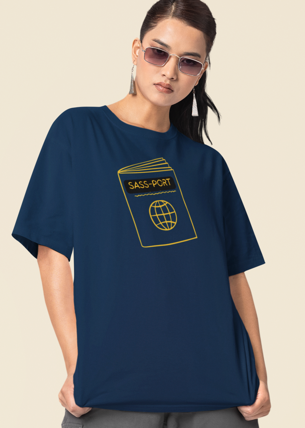 Bilkool Sassport Oversized T-Shirt for Women