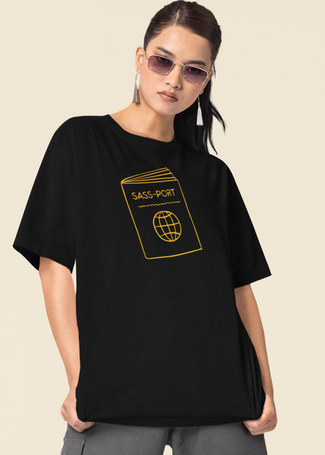 Bilkool Sassport Oversized T-Shirt for Women