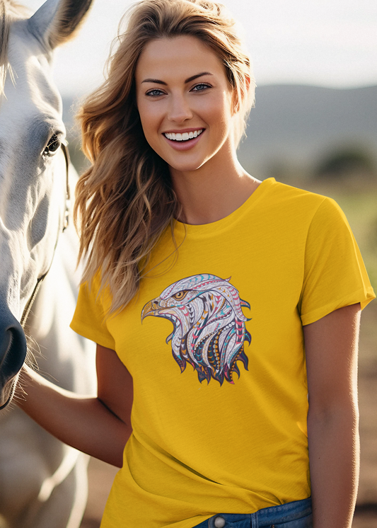 Bilkool Ethnic Eagle Cotton Half Sleeve T-Shirt