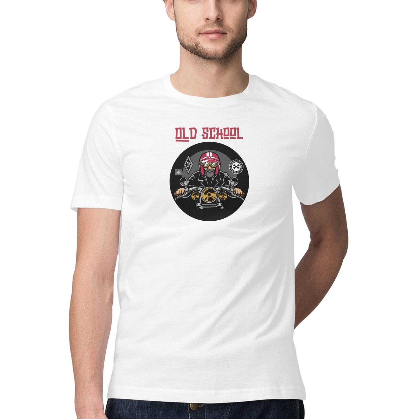 Bilkool Old School Biker Cotton T-shirt