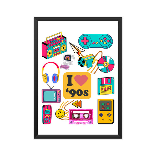 Bilkool I Love 90s A4 Poster