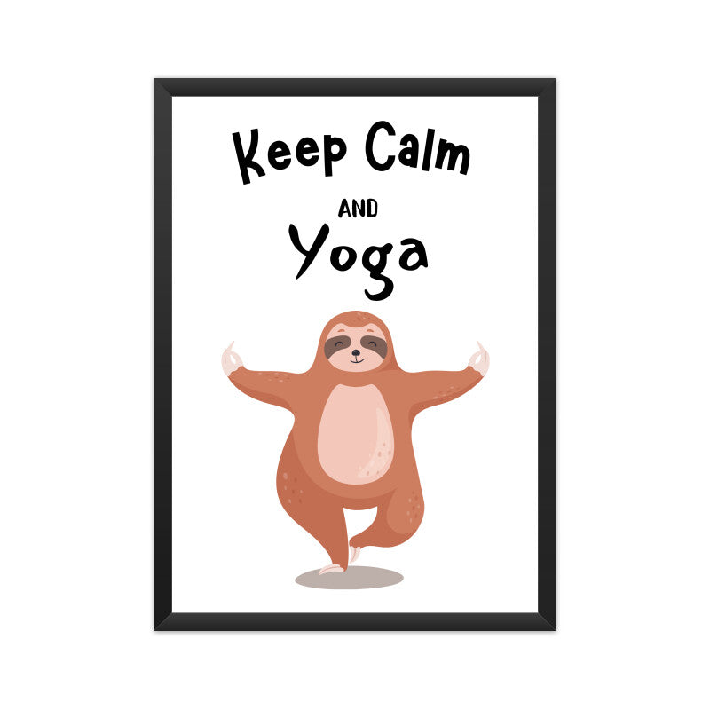 Bilkool Keep Calm And Yoga A4 Poster