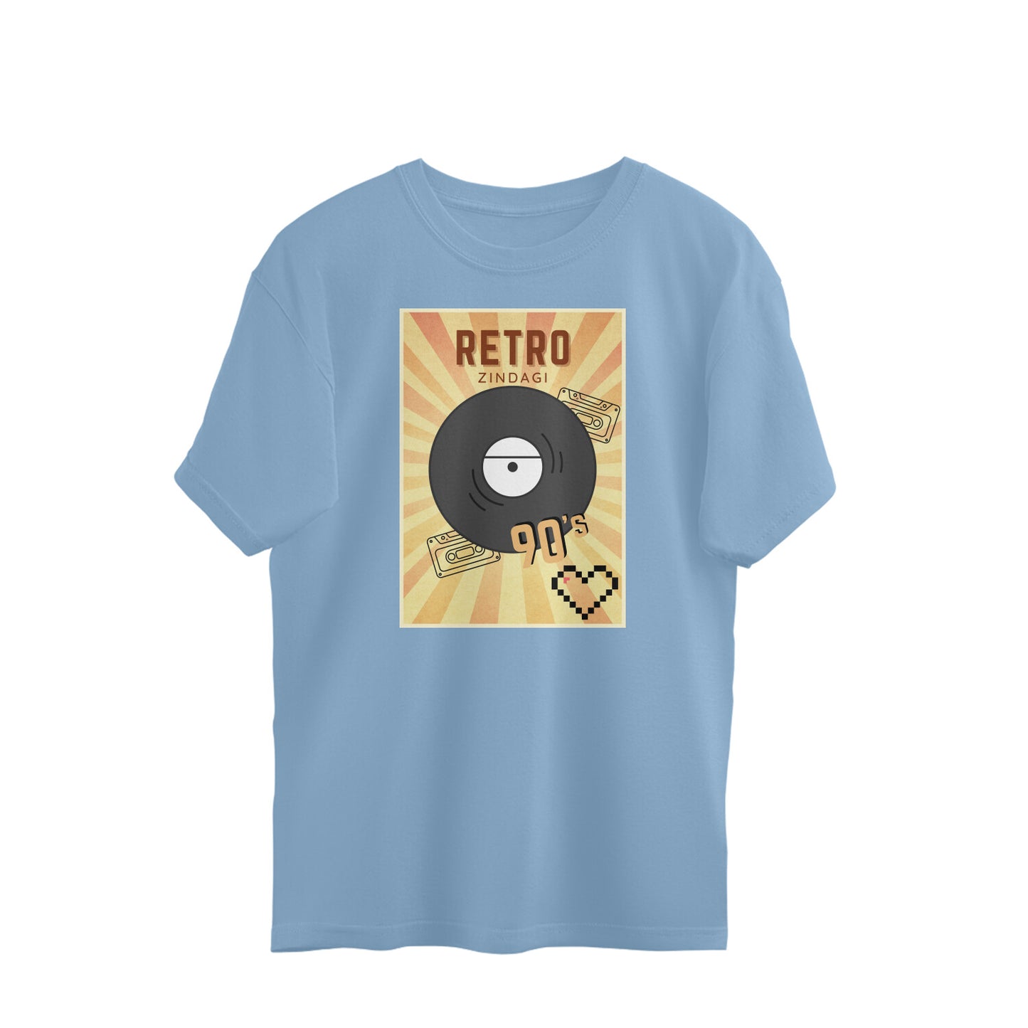 Bilkool Retro Zindagi 90's Oversized T-Shirts