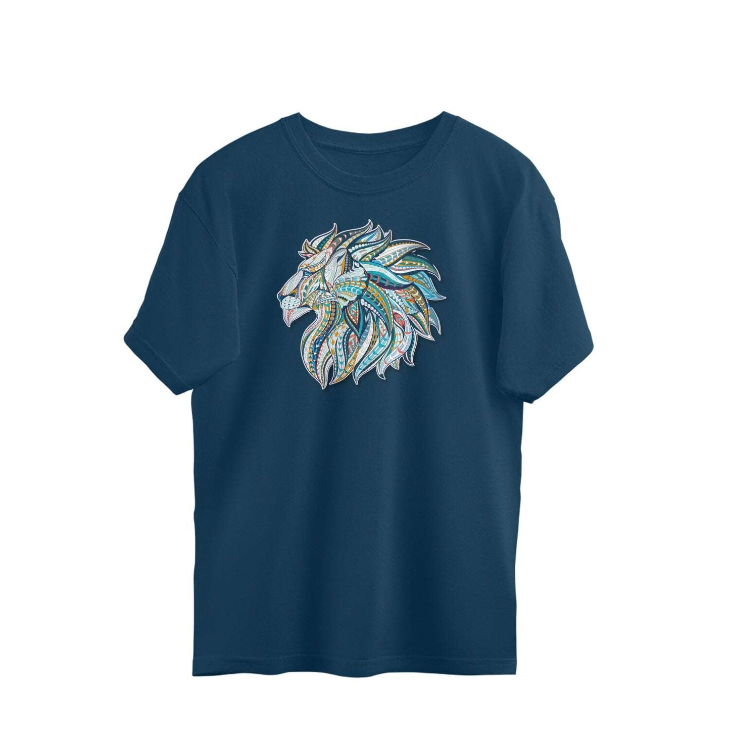 Bilkool Blue Lion Oversized T-Shirt