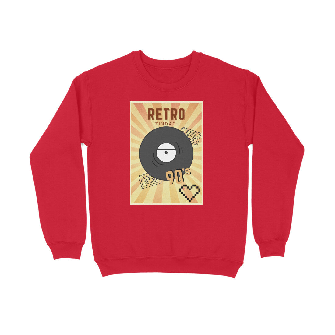 Bilkool Retro Zindagi 90's Cotton Sweatshirt