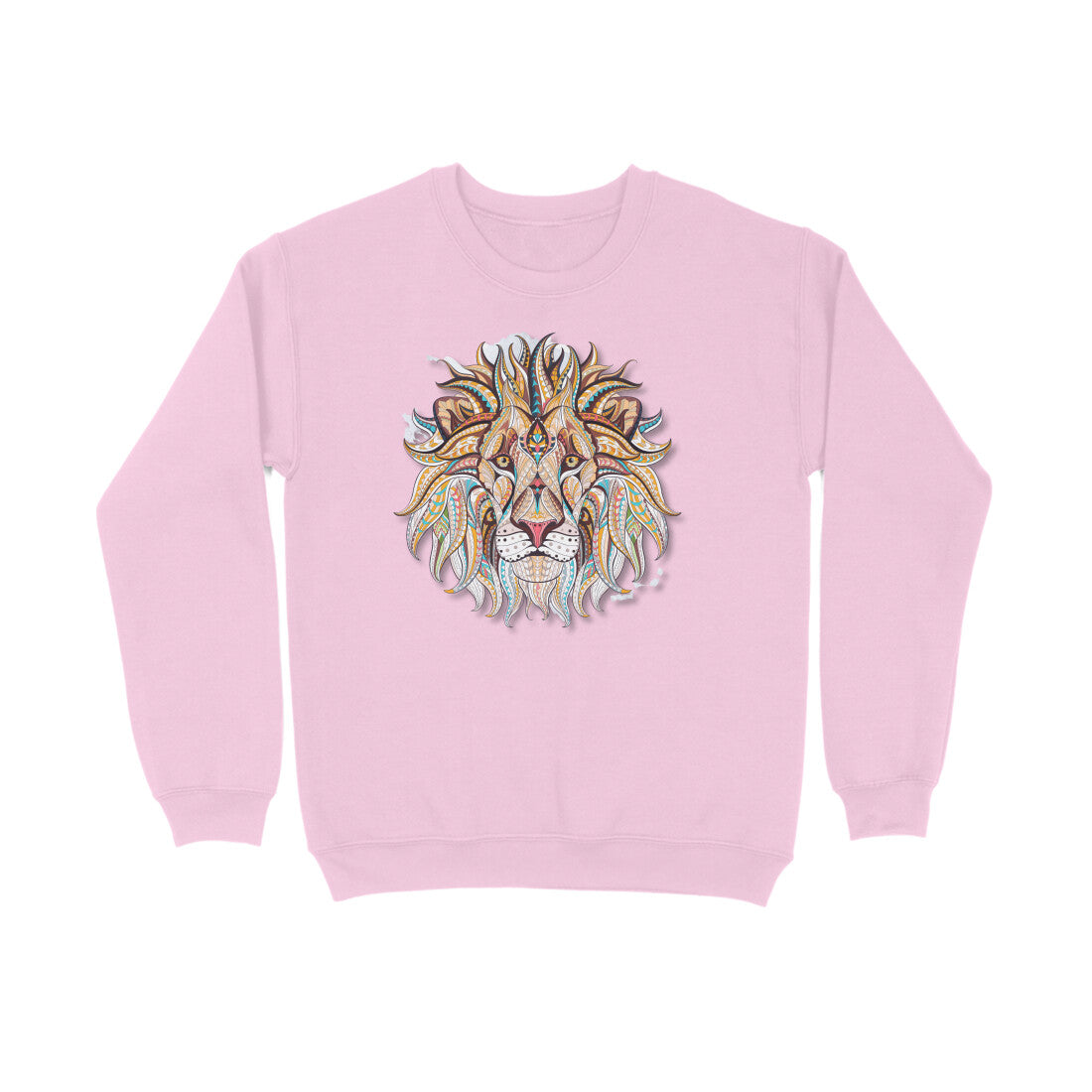 Bilkool Lion Ethnic Front Face Cotton Sweatshirt