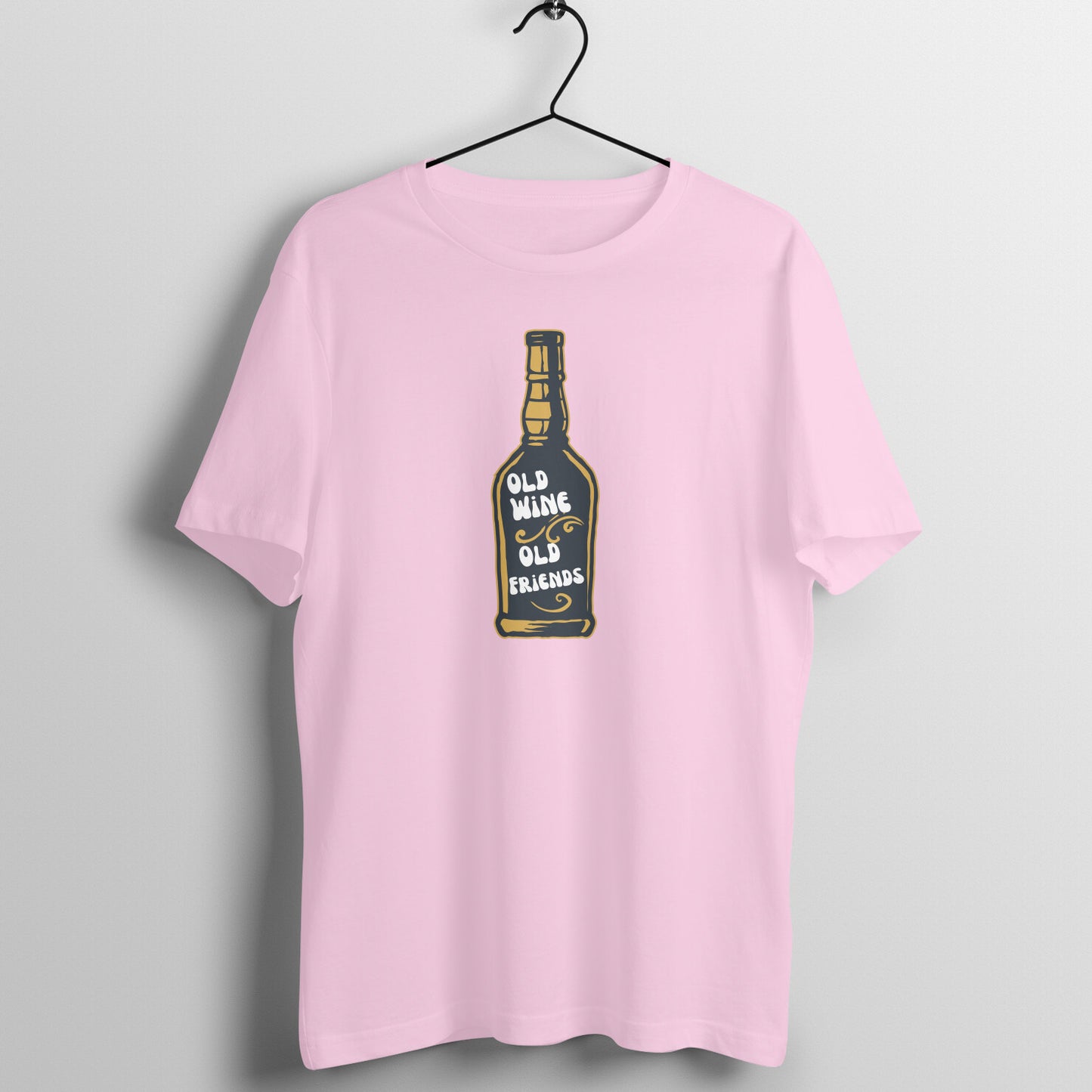 Bilkool Old Wine and Friends Cotton Half Sleeve T-Shirt
