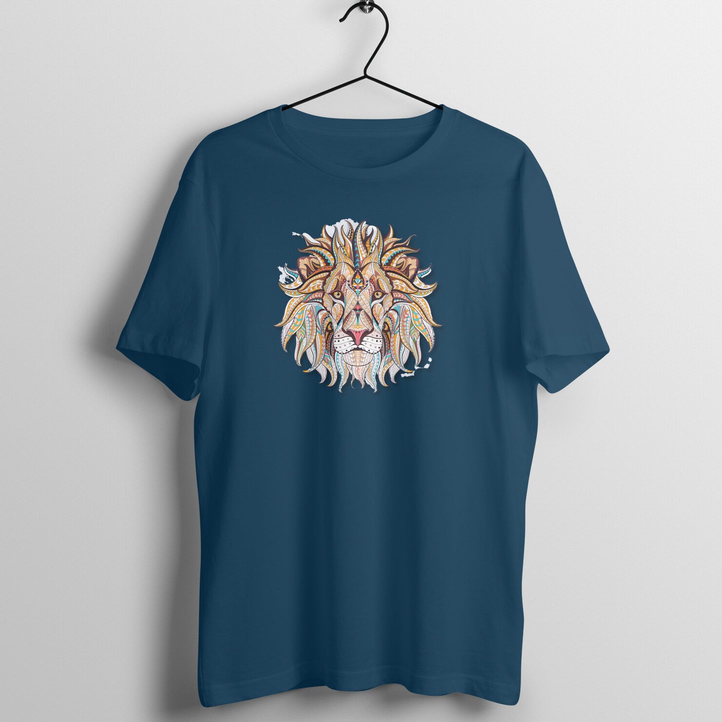 Bilkool Ethnic Lion Cotton Half Sleeve T-Shirt