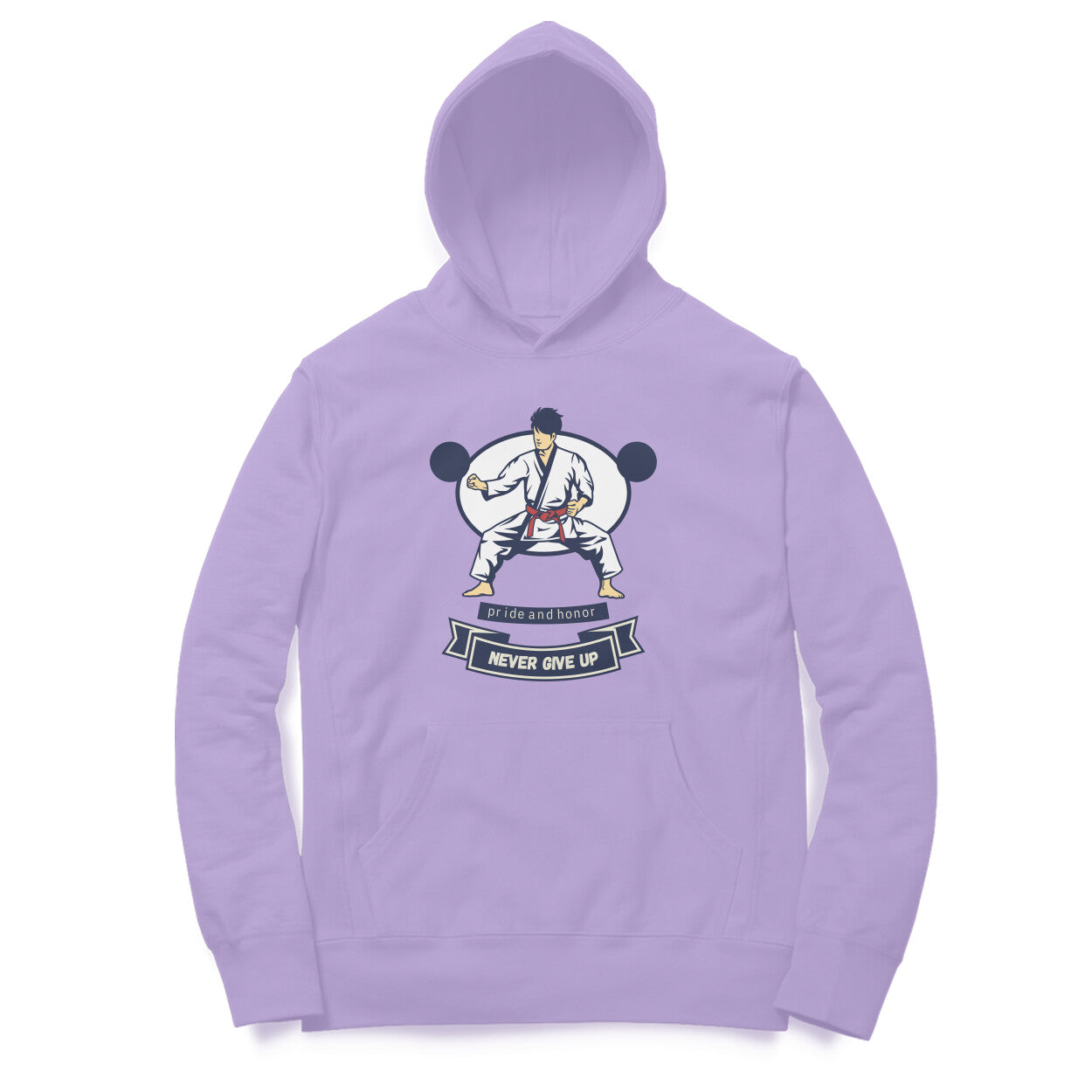 Bilkool Never Give Up Cotton Hoodies