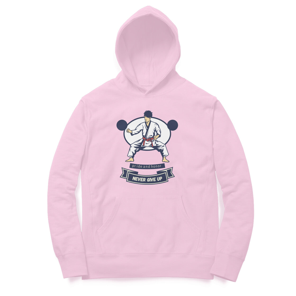 Bilkool Never Give Up Cotton Hoodies