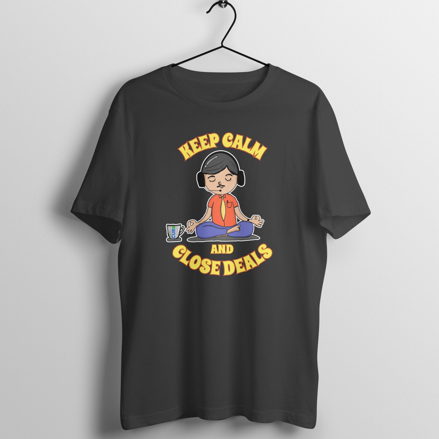 Cur8 Collection - Keep Calm Cotton Half Sleeve T-Shirt