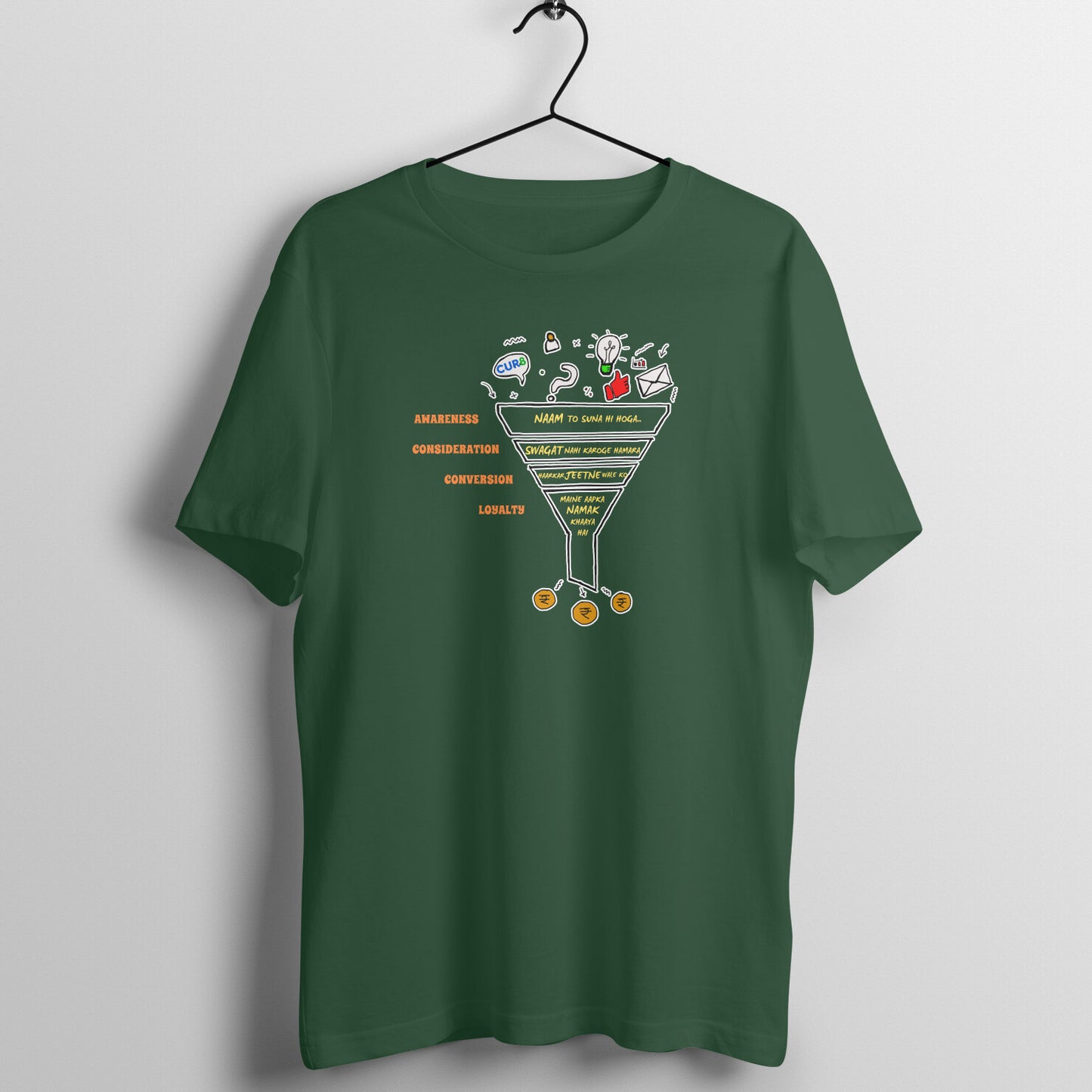 Cur8 Collection - The Funnel Cotton Half Sleeve T-Shirt