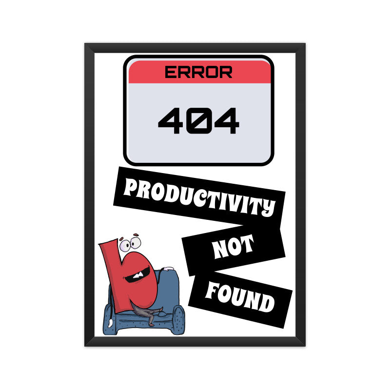 Bilkool Error 404 A4 Poster