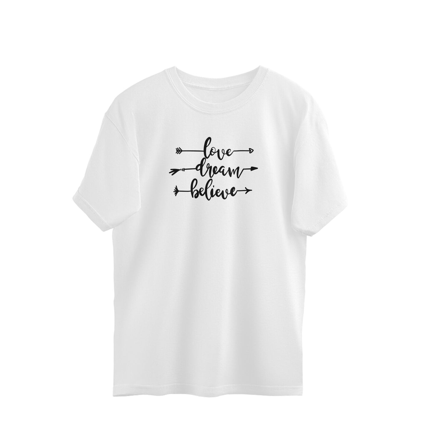 Bilkool Love Dream Believe Oversized T-Shirt