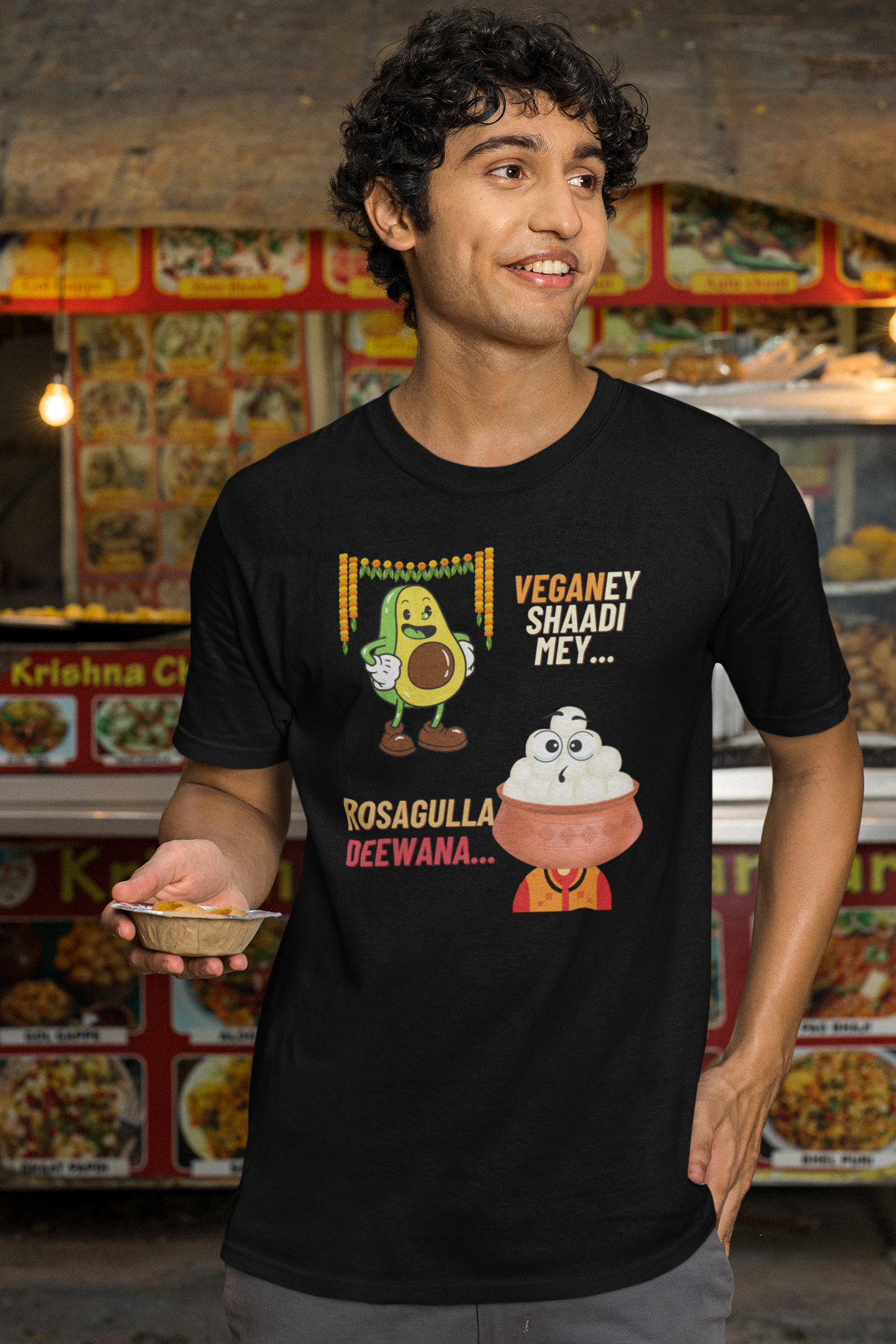 Bilkool Vegan-ey Shaadi Cotton Half Sleeve T-Shirt