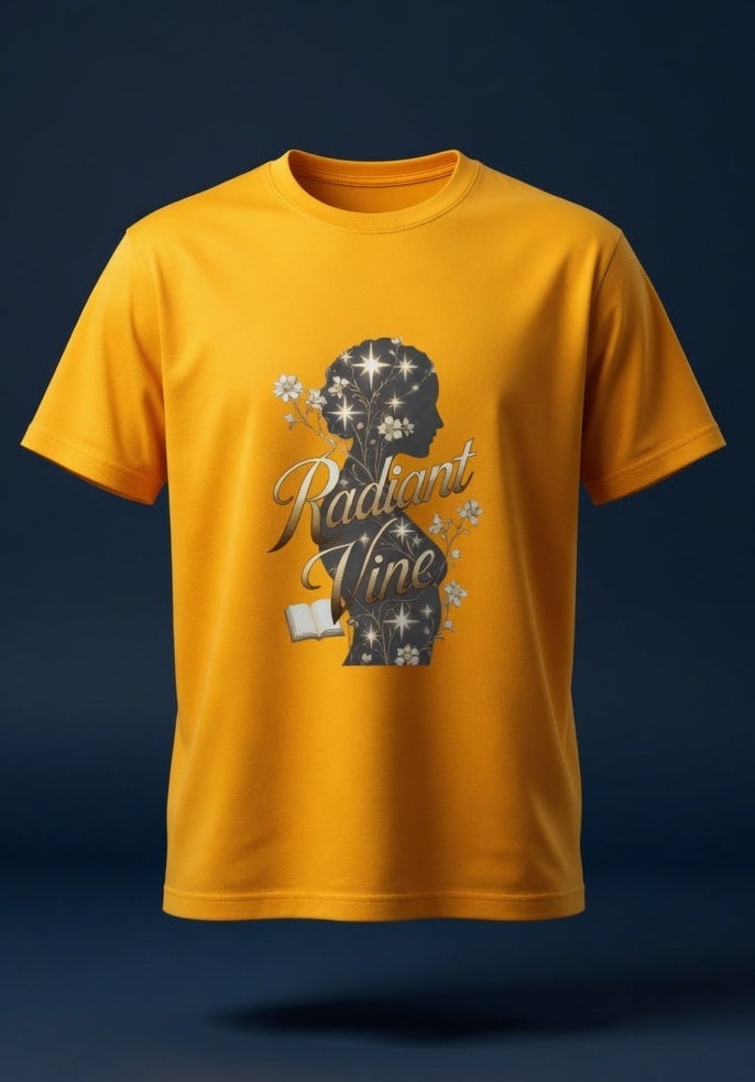 Radiant Vine Cotton Half Sleeve T-Shirt