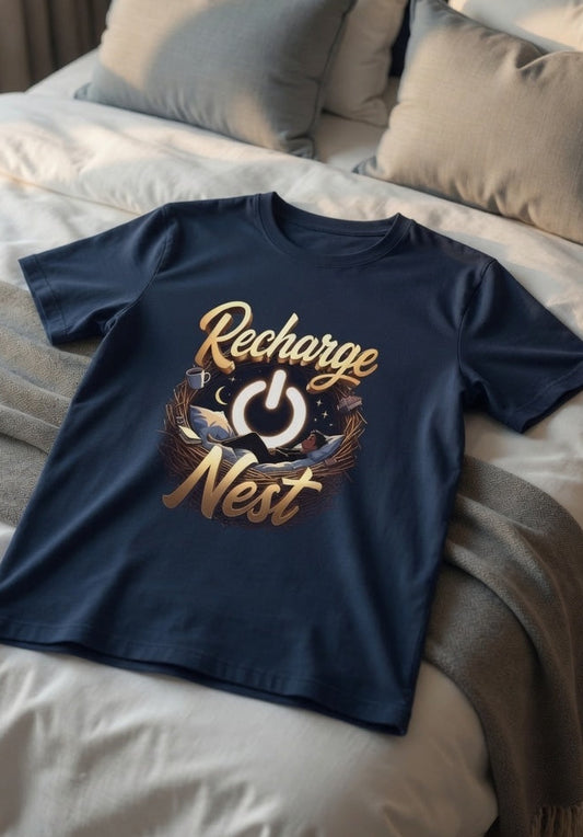 Recharge Nest Cotton Half Sleeve T-Shirt