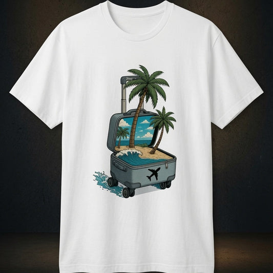 Luggage Tide Cotton Half Sleeve T-Shirt