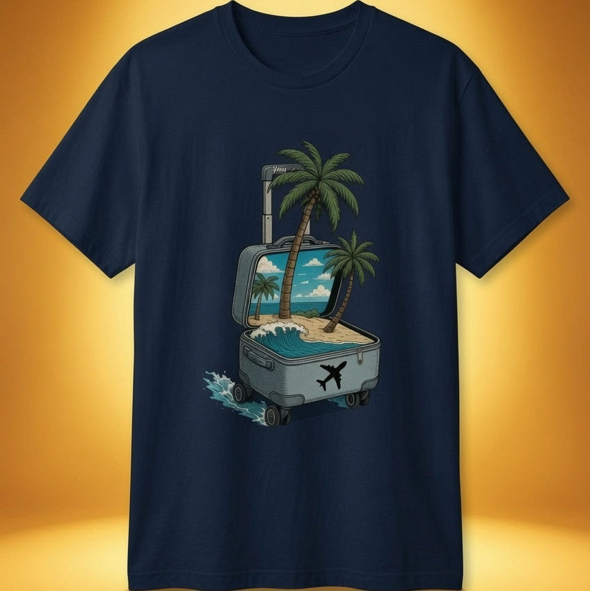 Luggage Tide Cotton Half Sleeve T-Shirt