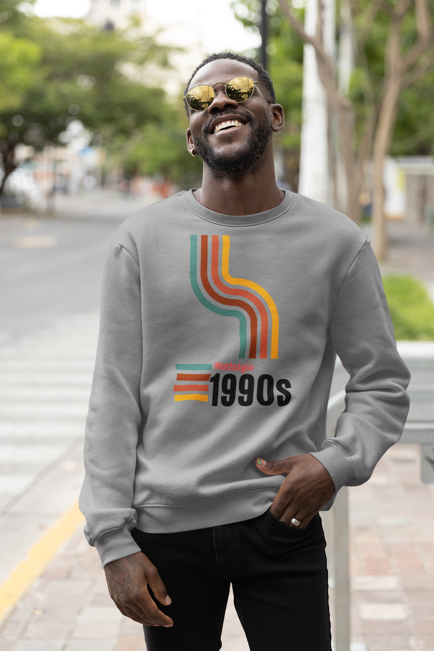 Bilkool Nostalgic 1990s Cotton Sweatshirt