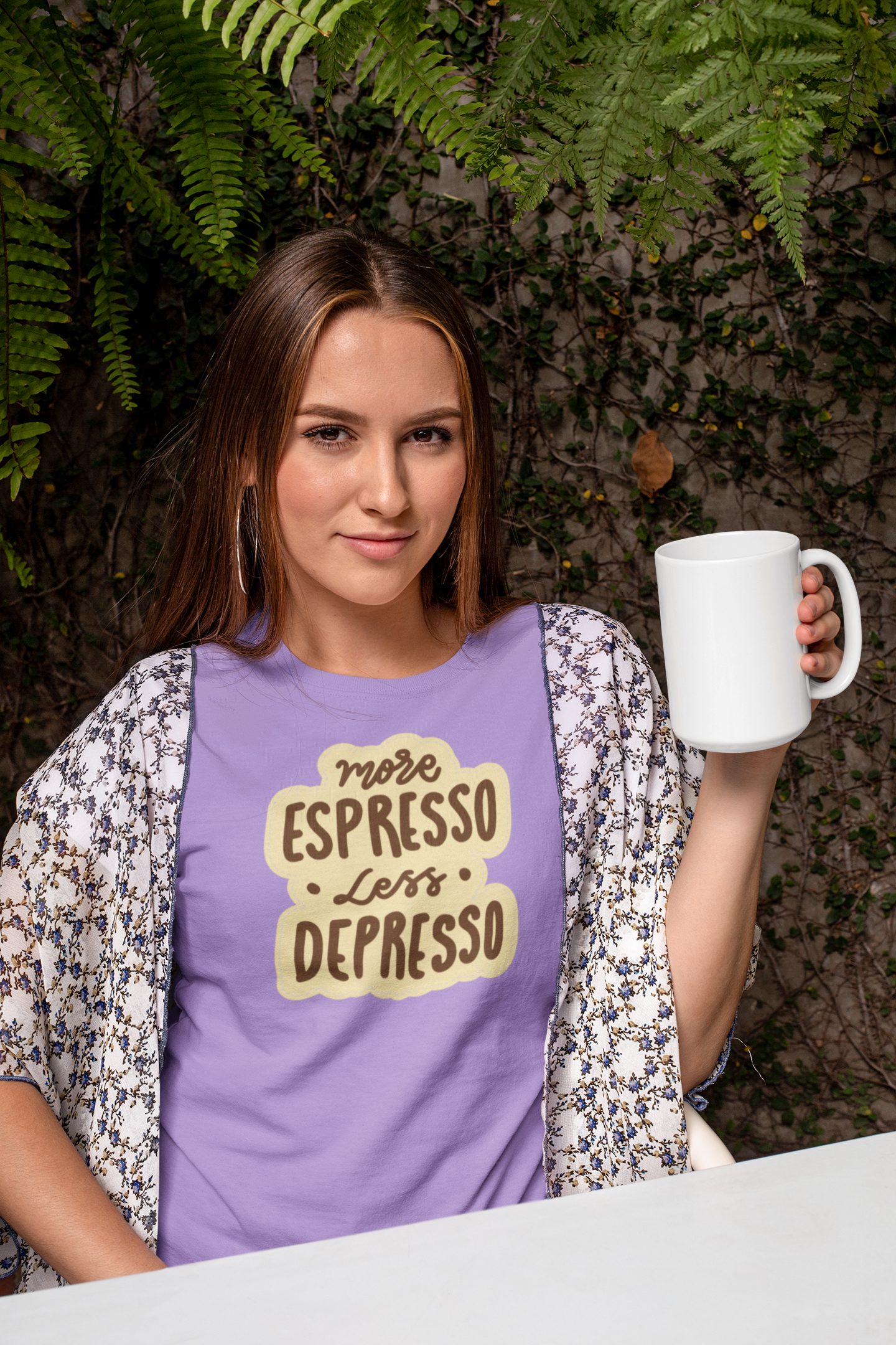 Bilkool Espresso Not Depresso Cotton Half Sleeves T-Shirt