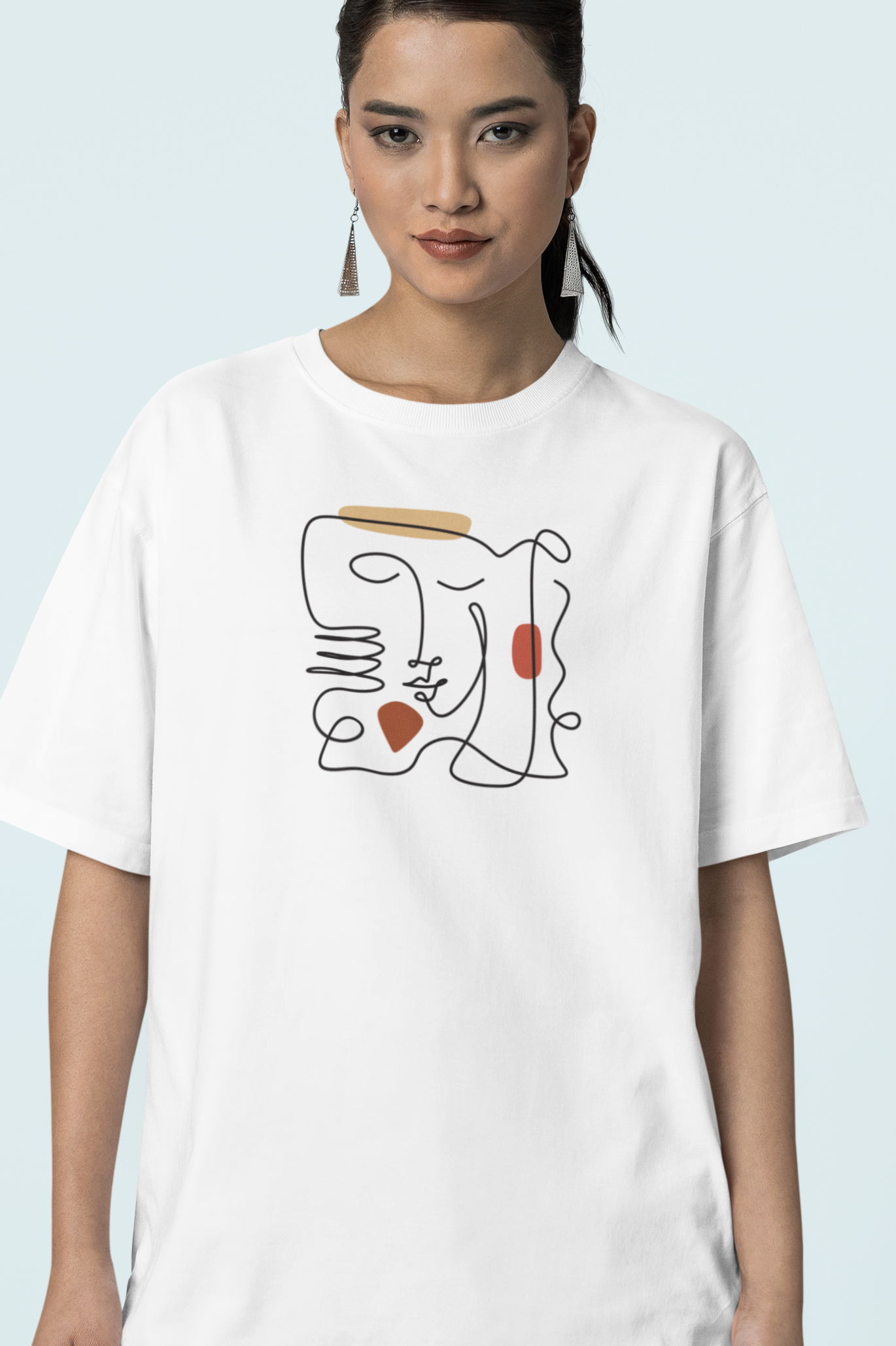 Bilkool Self Love Portrait Oversized T-Shirt for Women