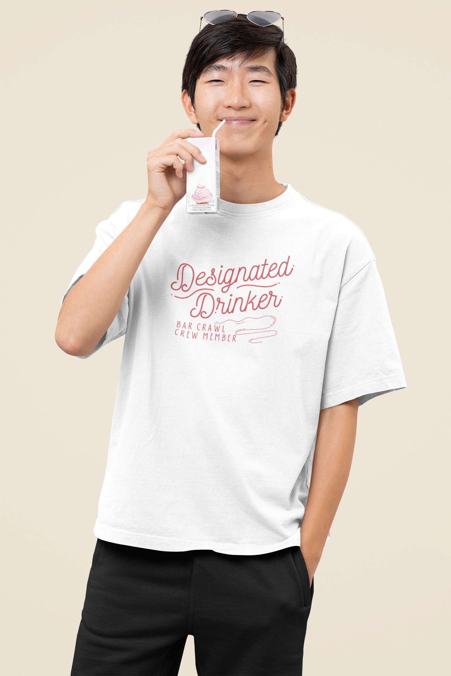 Bilkool Designated Drinker Oversized T-Shirt