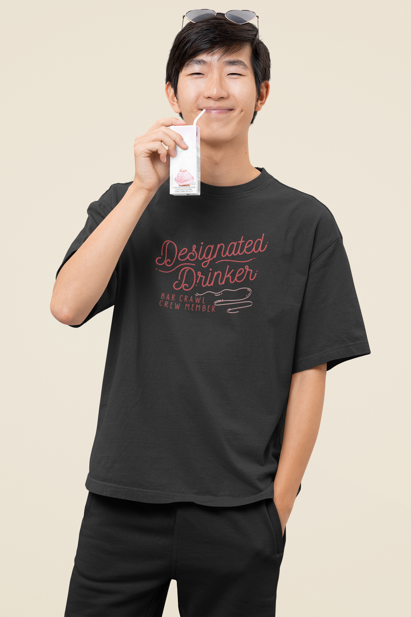 Bilkool Designated Drinker Oversized T-Shirt