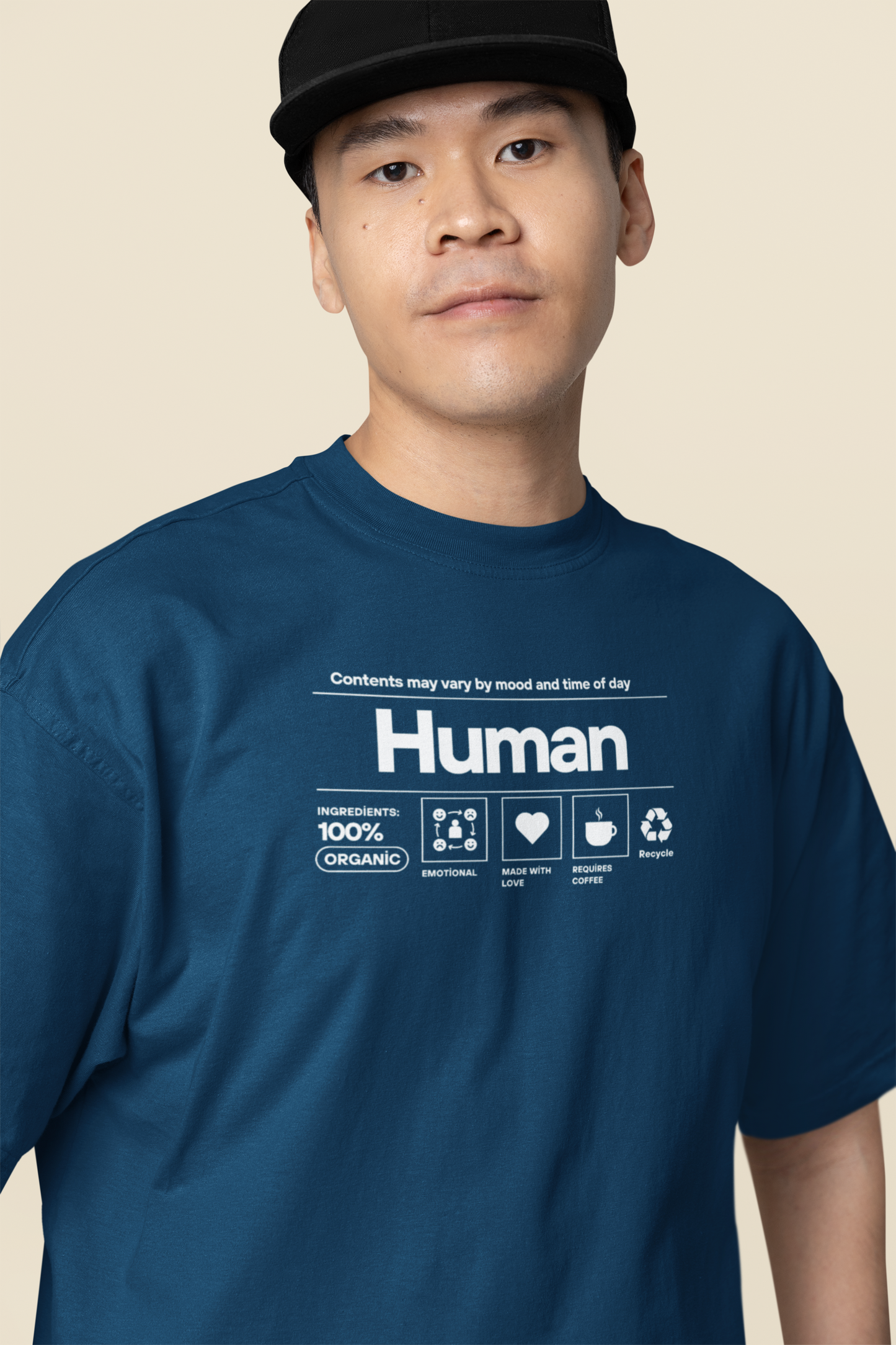 Bilkool Human Oversized T-Shirt