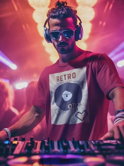 Bilkool Retro Zindagi Cotton Half Sleeve T-Shirt