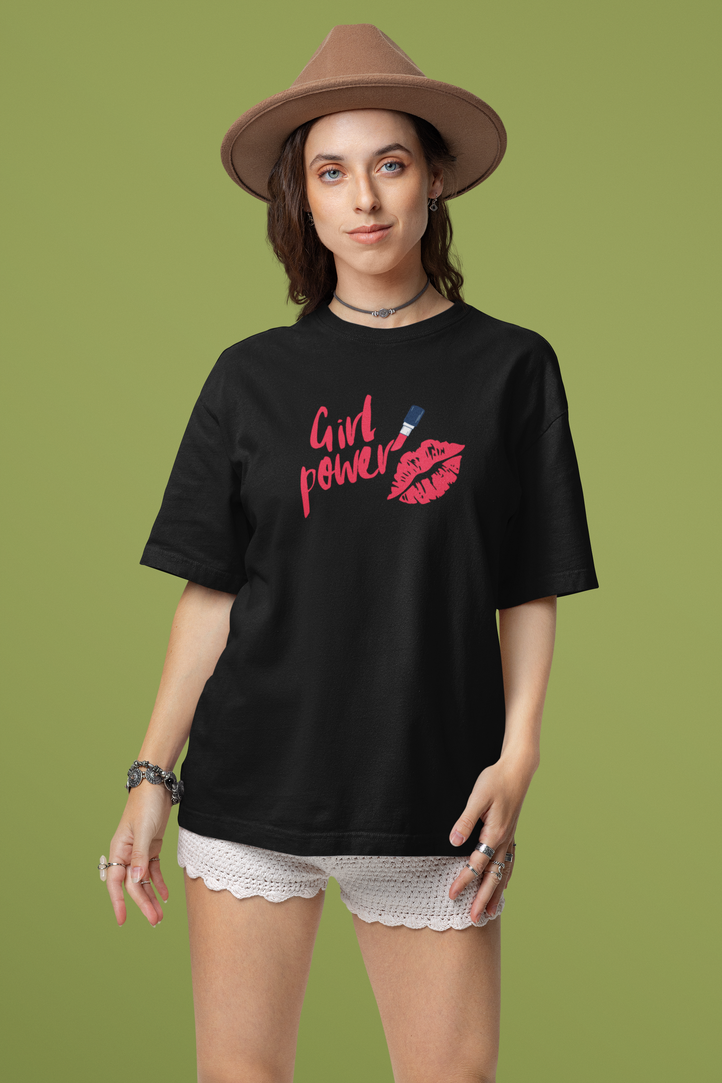 Bilkool Girl Power Oversized T-Shirt Design for Women