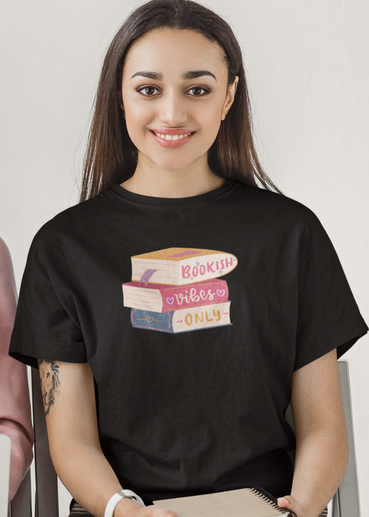 Bilkool Bookish Vibes Cotton Half Sleeve T-Shirt for Women