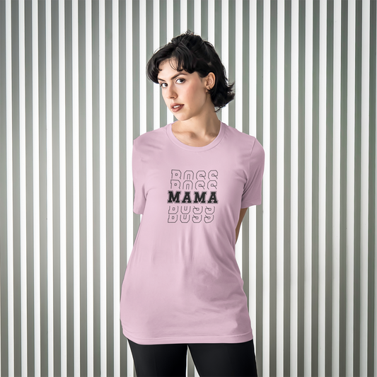 Bilkool Boss Mama Cotton Half Sleeve T-Shirt for Women