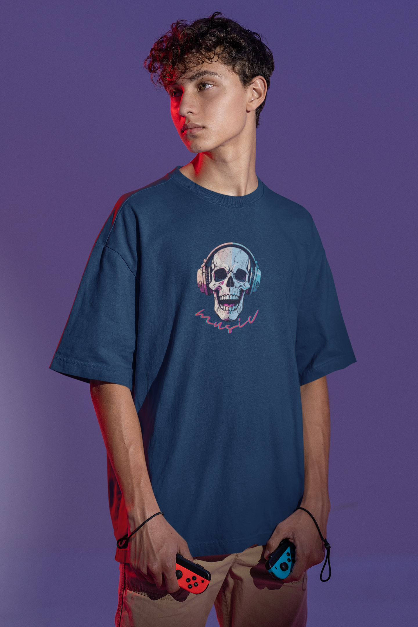 Bilkool High On Music Oversized T-Shirt