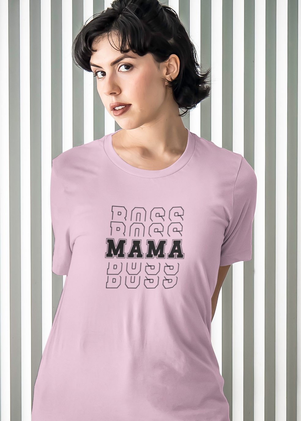 Bilkool Boss Mama Cotton Half Sleeve T-Shirt for Women