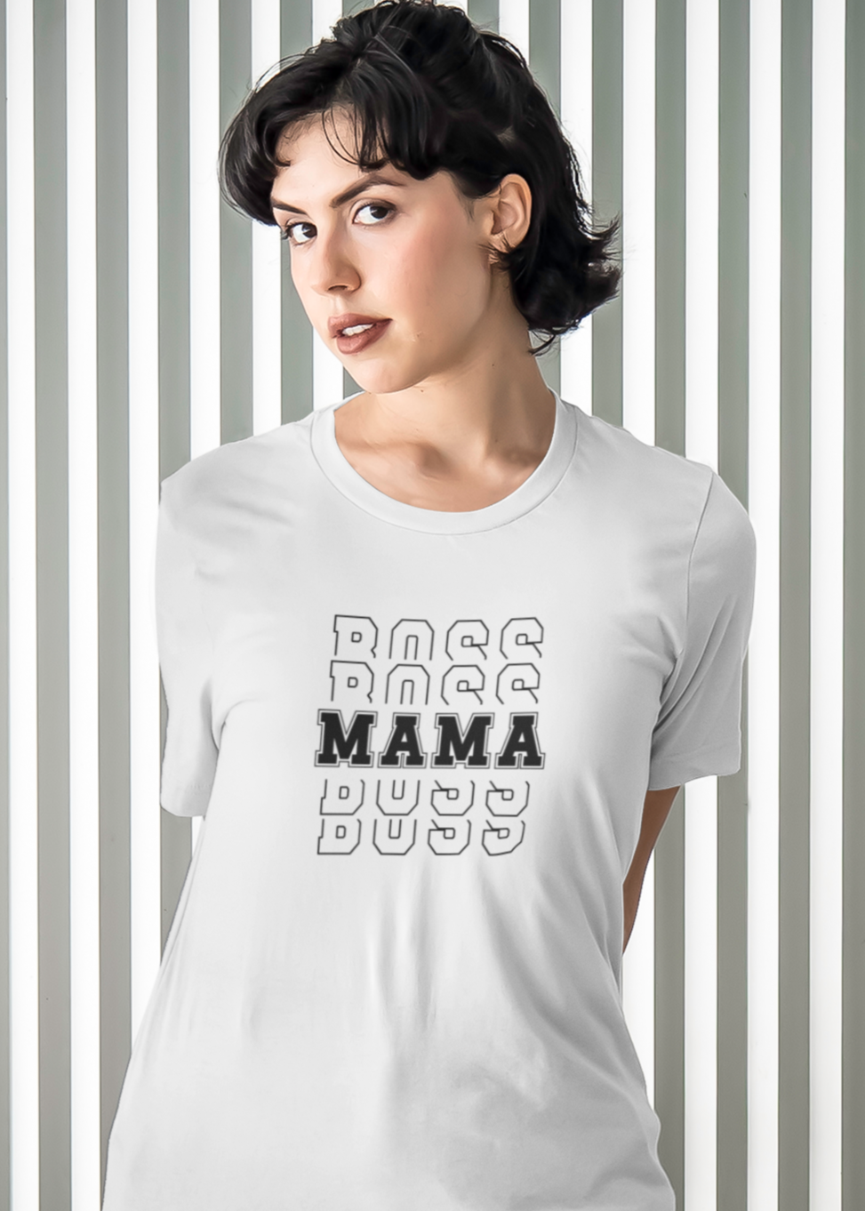 Bilkool Boss Mama Cotton Half Sleeve T-Shirt for Women