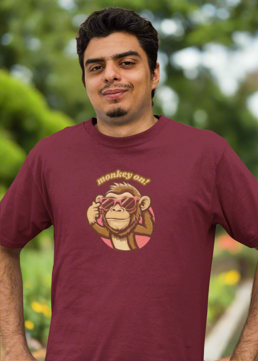 Bilkool monkey on Half Sleeve T-Shirt